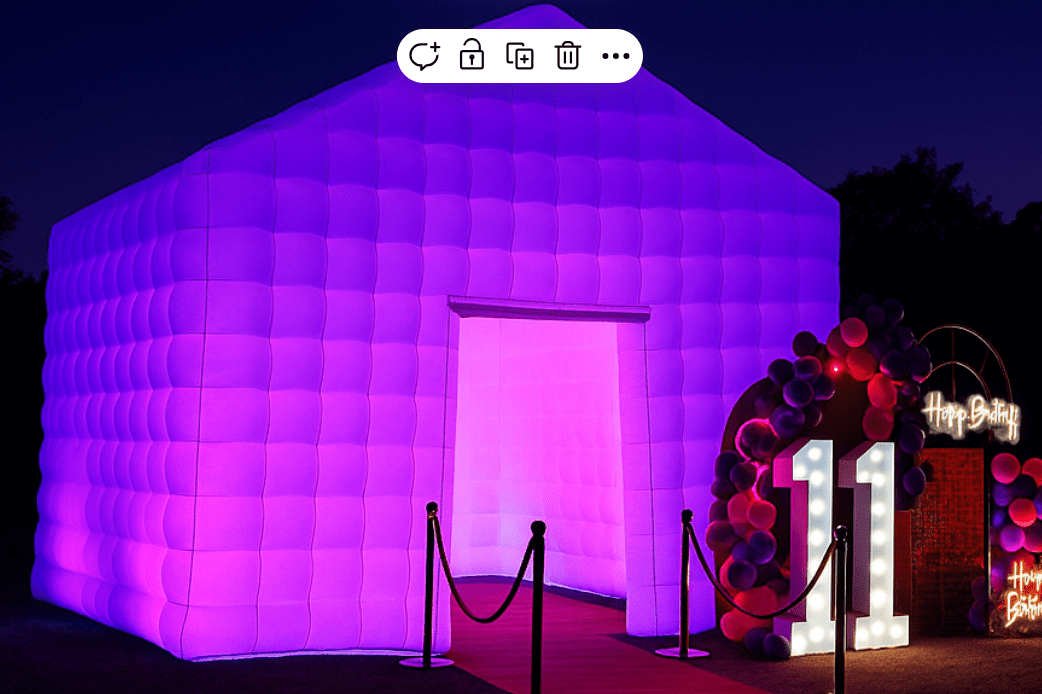 LED inflatable glow party tent rental in Dallas-Fort Worth – perfect for birthdays, teens, and VIP events.